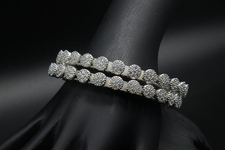 Classic Sparkling Round CZ Bangles - Victorian Jaipur