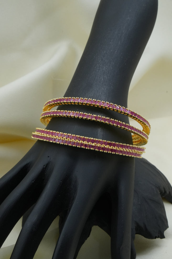 Radiant Baguette Cascade Bangles - Victorian Jaipur
