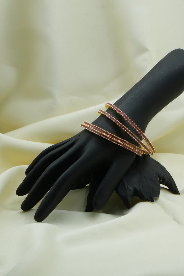 Radiant Baguette Cascade Bangles - Victorian Jaipur