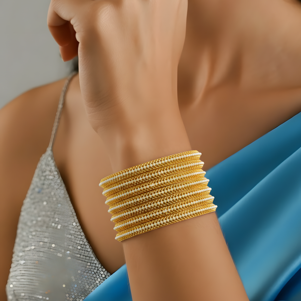 Elegant Gold-Plated Bangles for Women – Timeless Shine & Style