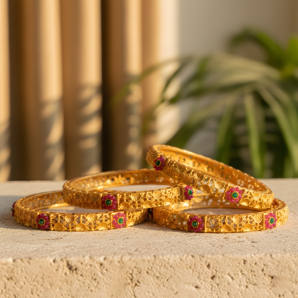 Gold-Plated Bangles for Women – Elegant and Stylish Accessories