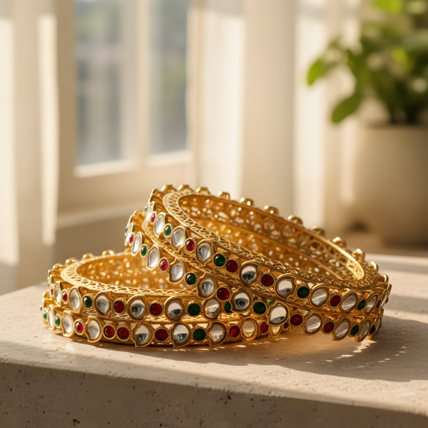 Stylish Gold-Plated Bangles for Women – Elevate Your Everyday Elegance