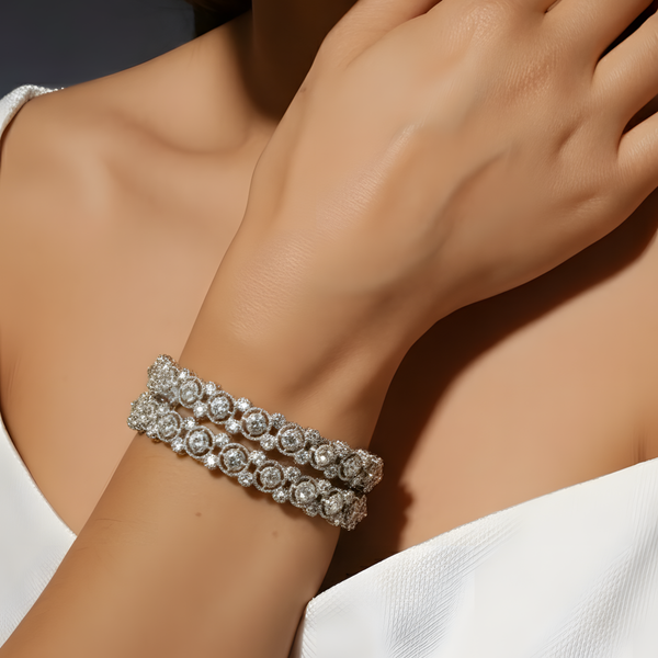 Silver-Plated Bangles for Women – Grace with Every Sparkle