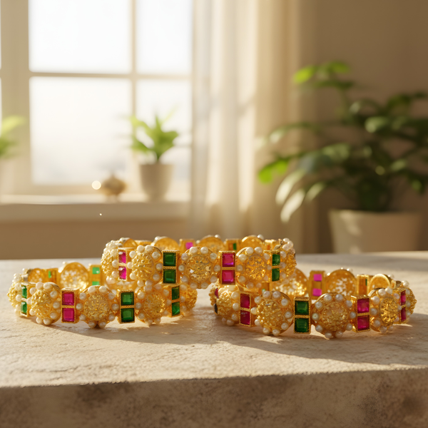 Stylish Gold-Plated Bangles for Women – Elevate Your Everyday Elegance