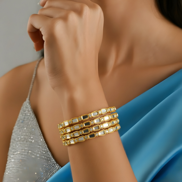 Elegant Gold-Plated Bangles for Women – Timeless Shine & Style