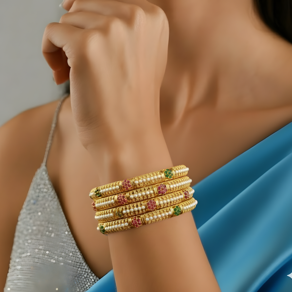 Stylish Gold-Plated Bangles for Women – Elevate Your Everyday Elegance