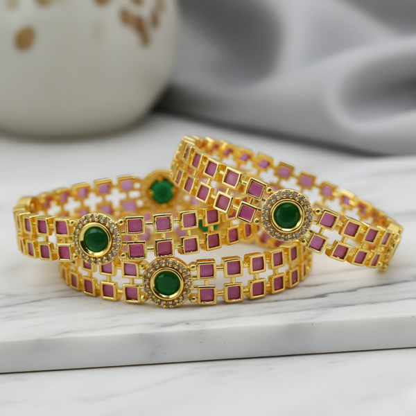 Elegant Gold-Plated Bangles for Women – Timeless Shine & Style