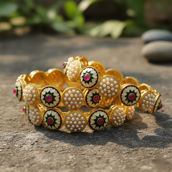 Elegant Gold-Plated Bangles for Women – Timeless Shine & Style