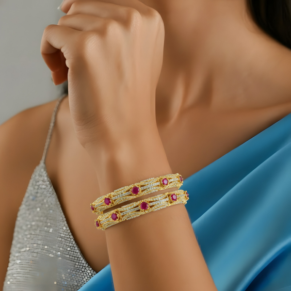 Elegant Gold-Plated Bangles for Women – Timeless Shine & Style