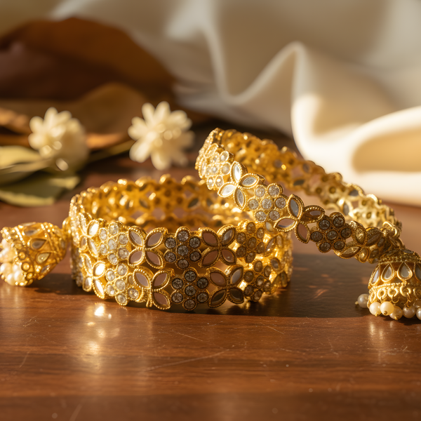 Elegant Gold-Plated Bangles for Women – Timeless Shine & Style