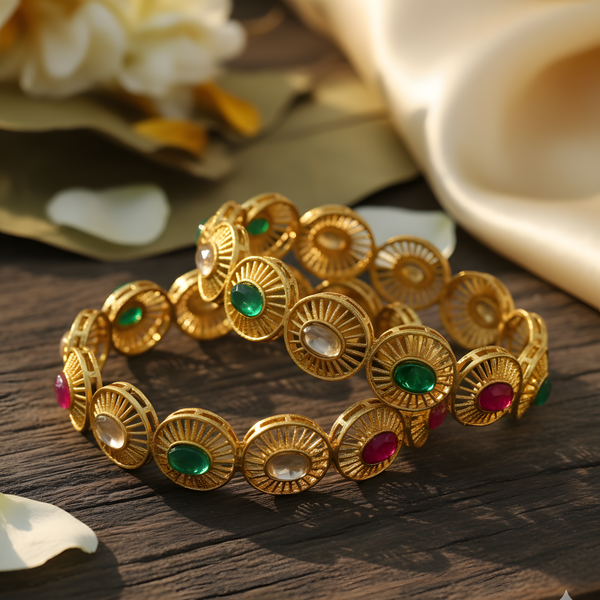 Stylish Gold-Plated Bangles for Women – Elevate Your Everyday Elegance