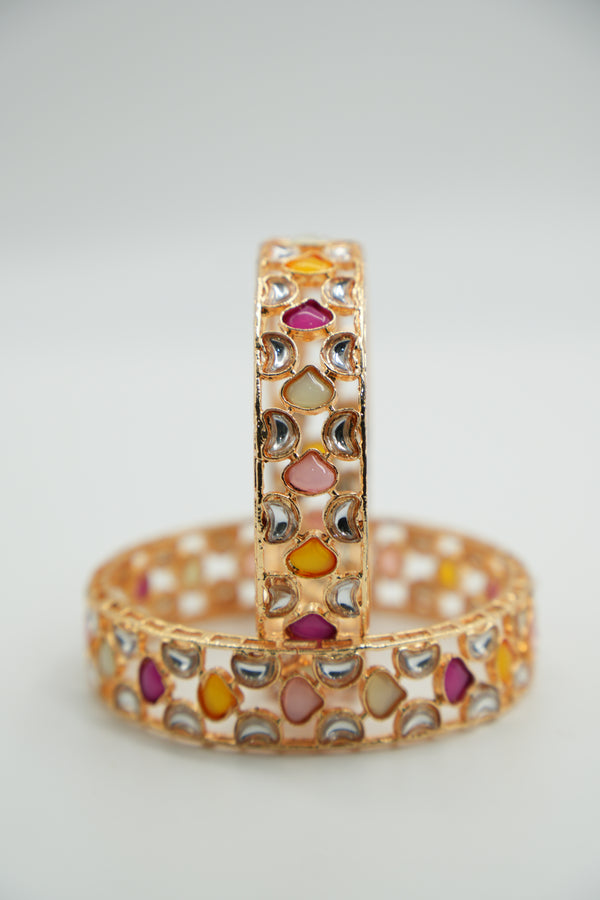 Elegant Gold-Plated Bangle - Victorian Jaipur