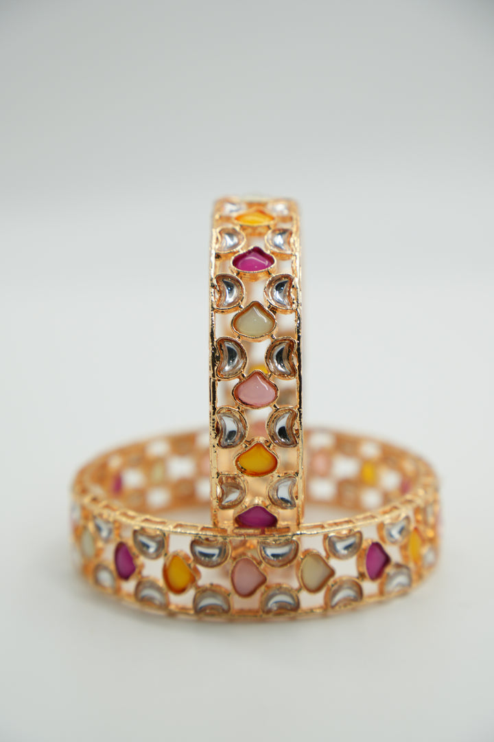 Elegant Gold-Plated Bangle - Victorian Jaipur