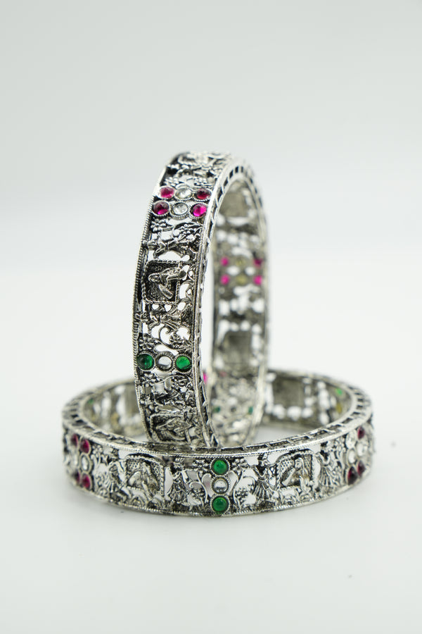 Gold Charm Bangle - Victorian Jaipur