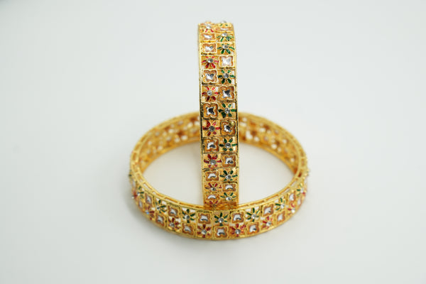Elegant Gold-Plated Bangle - Victorian Jaipur