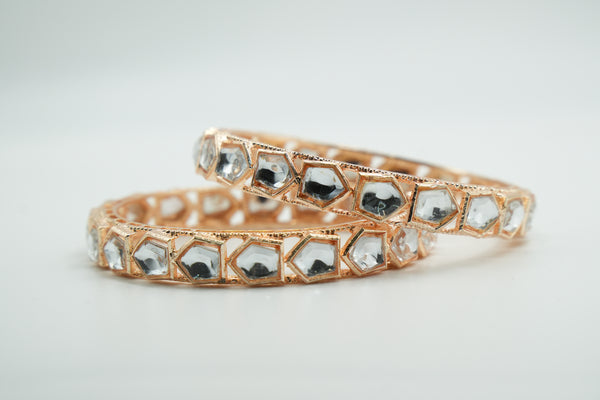 Elegant Gold-Plated Bangle - Victorian Jaipur