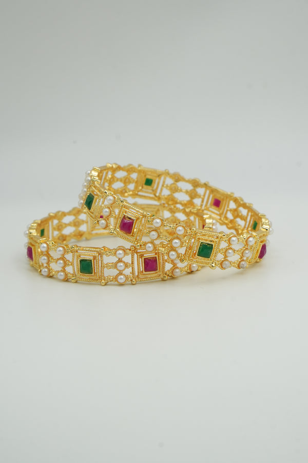 Elegant Gold-Plated bangle - Victorian Jaipur