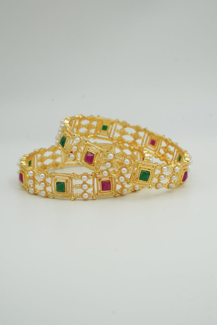 Elegant Gold-Plated bangle - Victorian Jaipur