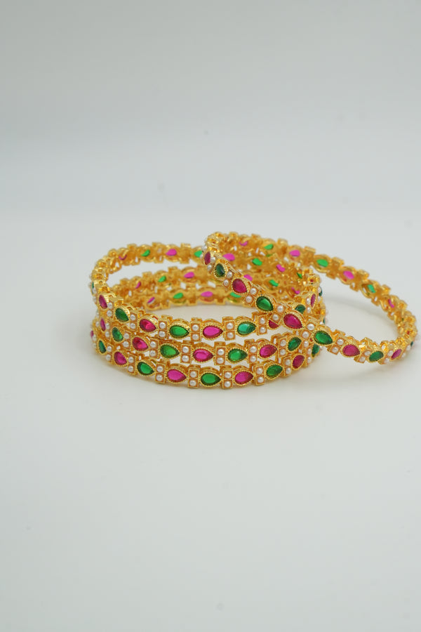 Elegant Gold-Plated bangle - Victorian Jaipur
