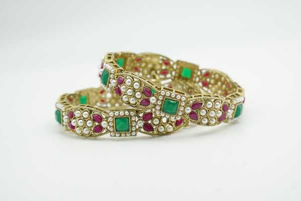 Elegant Gold-Plated bangle - Victorian Jaipur