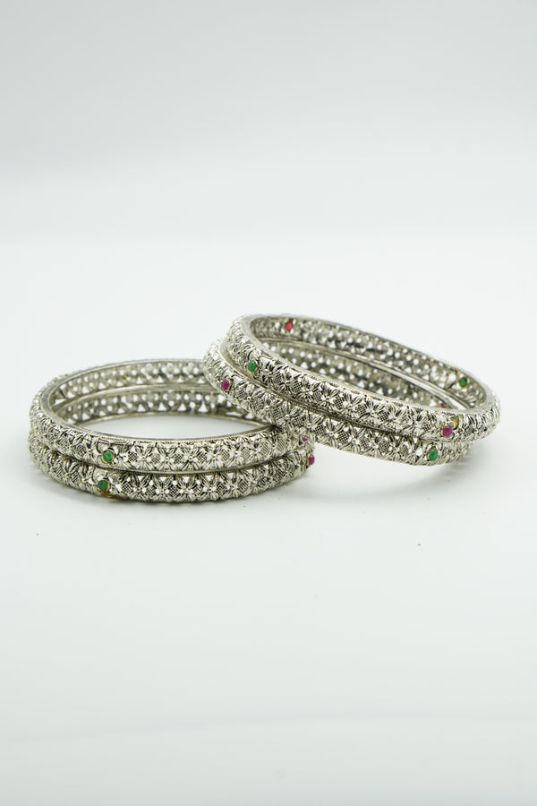 Antique Oxidized Bangles - Victorian Jaipur