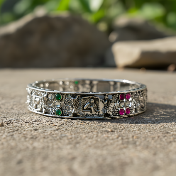 Silver-Plated Bangles for Women – Grace with Every Sparkle