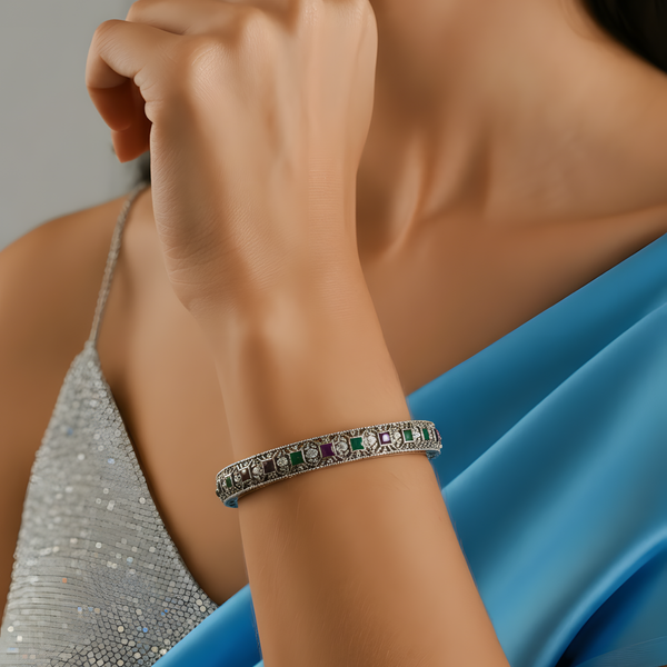 Silver-Plated Bangles for Women – Grace with Every Sparkle